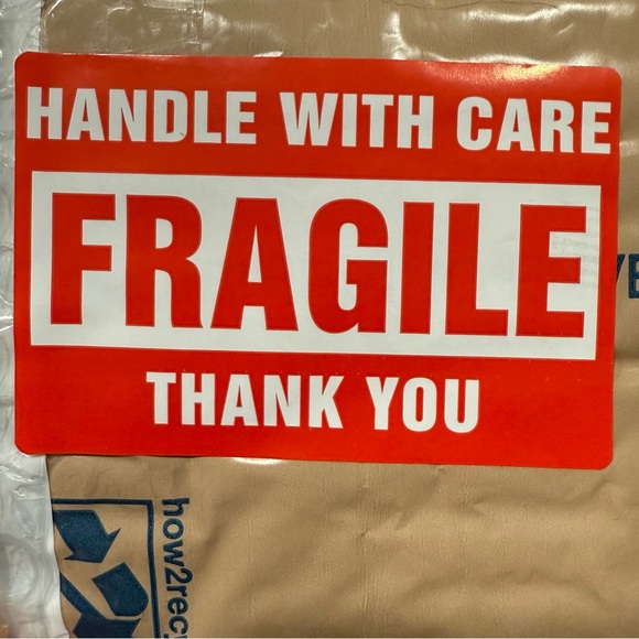 Other - Fragile Handle With Care Label Stickers 50 count - Red 2x3”